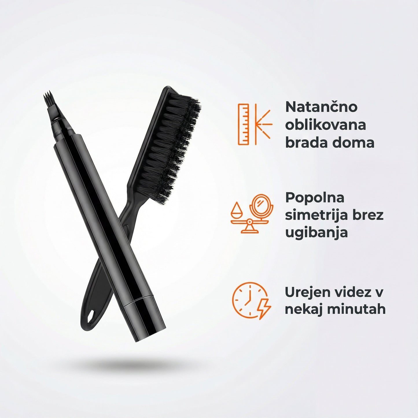 Allverto pero in krtača za brado Beard Filler