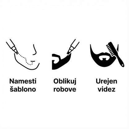 Allverto pero in krtača za brado Beard Filler