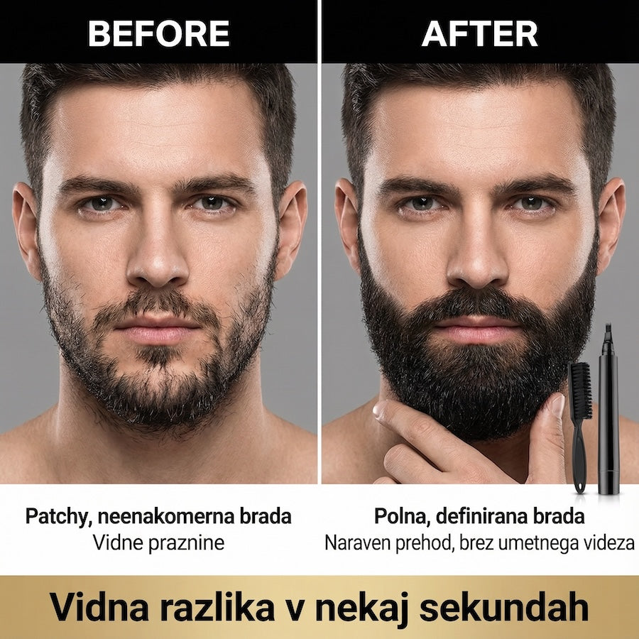 Allverto pero in krtača za brado Beard Filler